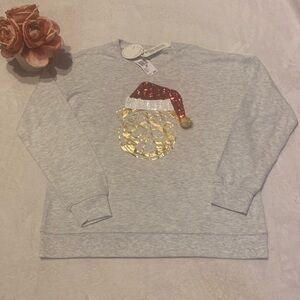 WORKSHOP REPUBLIC CLOTHING NWT Size M Christmas Pug Sweatshirt